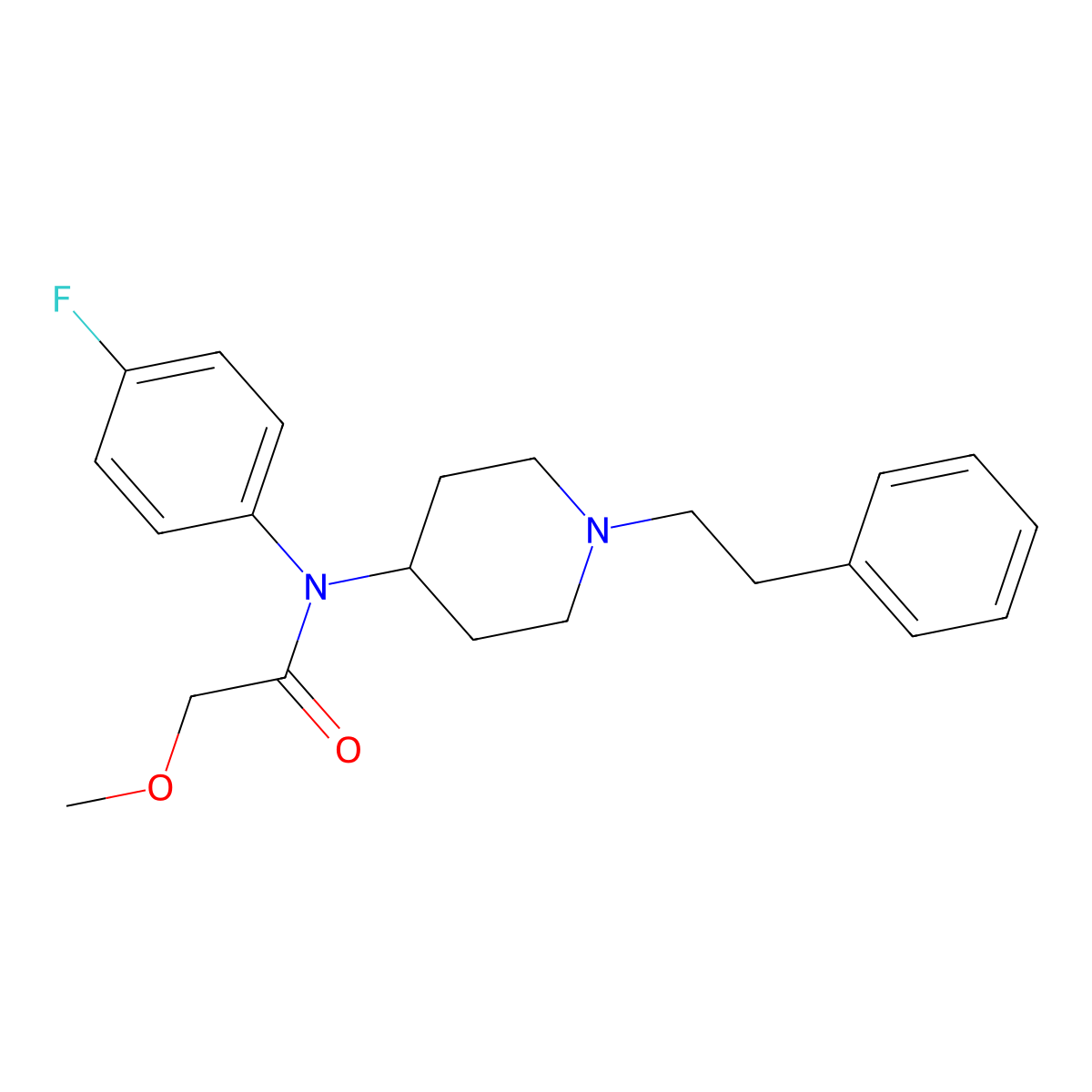 p-Fluoro methoxyacetyl fentanyl molecular structure, CAS 2306823-75-4