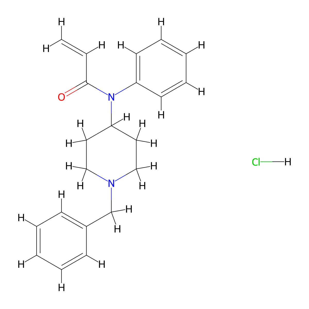 Benzyl Acrylfentanyl (hydrochloride) molecular structure, CAS 2306823-77-6