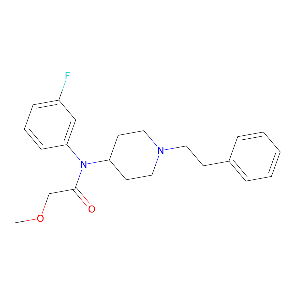 m-Fluoro methoxyacetyl fentanyl molecular structure, CAS 2306825-31-8