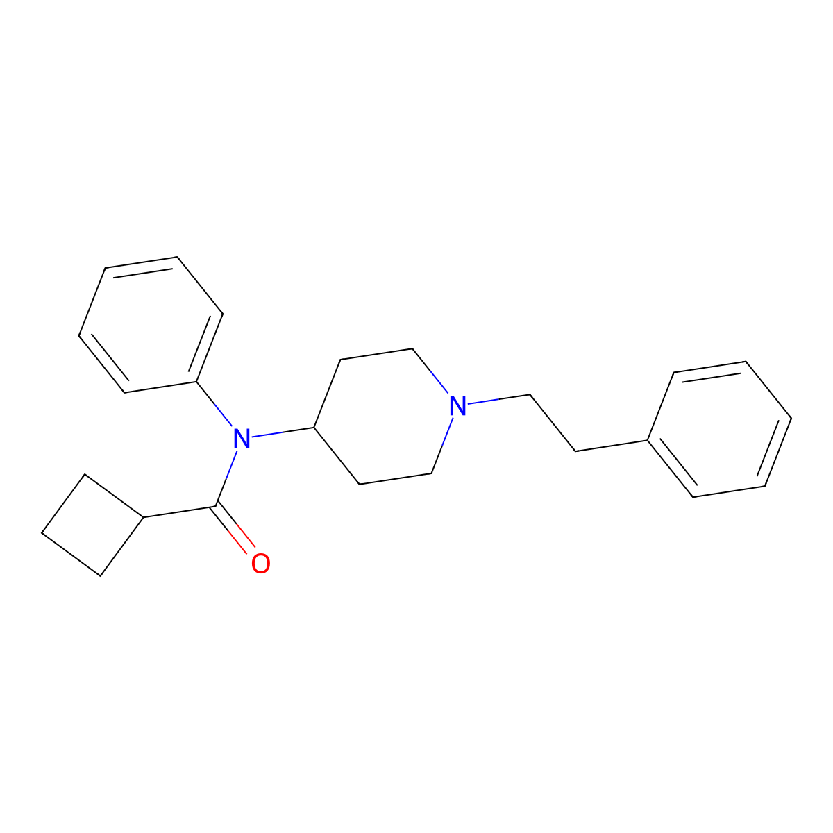 Cyclobutyl fentanyl molecular structure, CAS 2306827-55-2