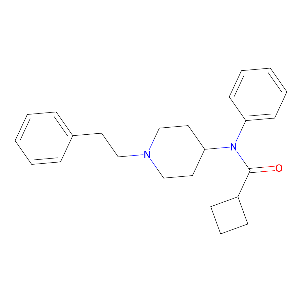 Cyclobutyl fentanyl molecular structure, CAS 2306827-55-2
