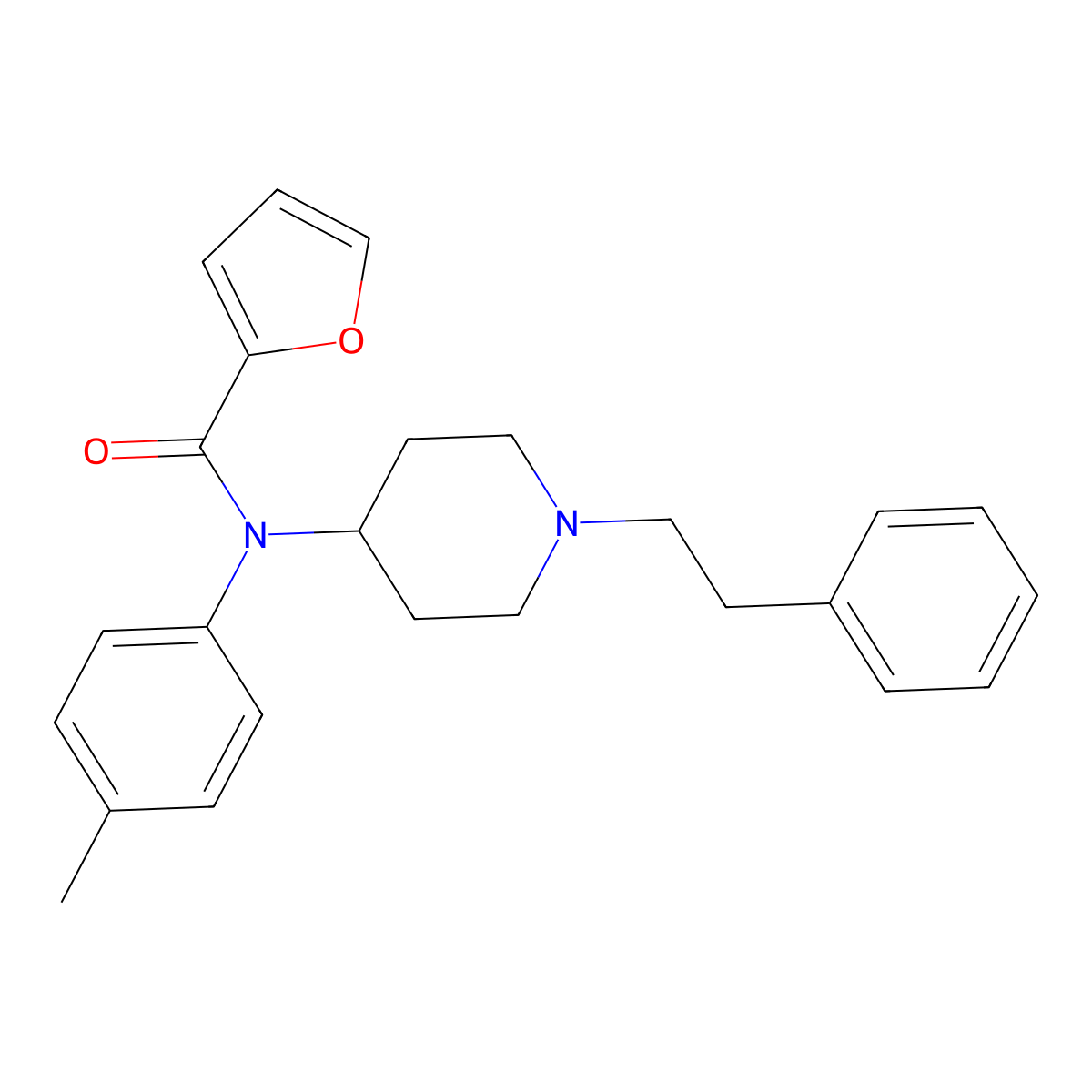 p-Methyl-furanylfentanyl molecular structure, CAS 2306827-93-8