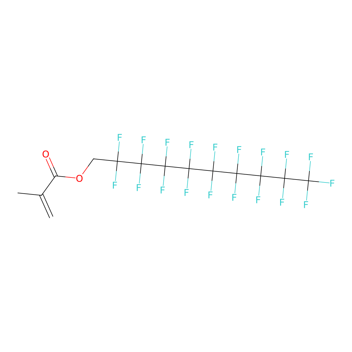 2,2,3,3,4,4,5,5,6,6,7,7,8,8,9,9,10,10,10-Nonadecafluorodecyl 2-methylprop-2-enoate molecular structure, CAS 23069-32-1