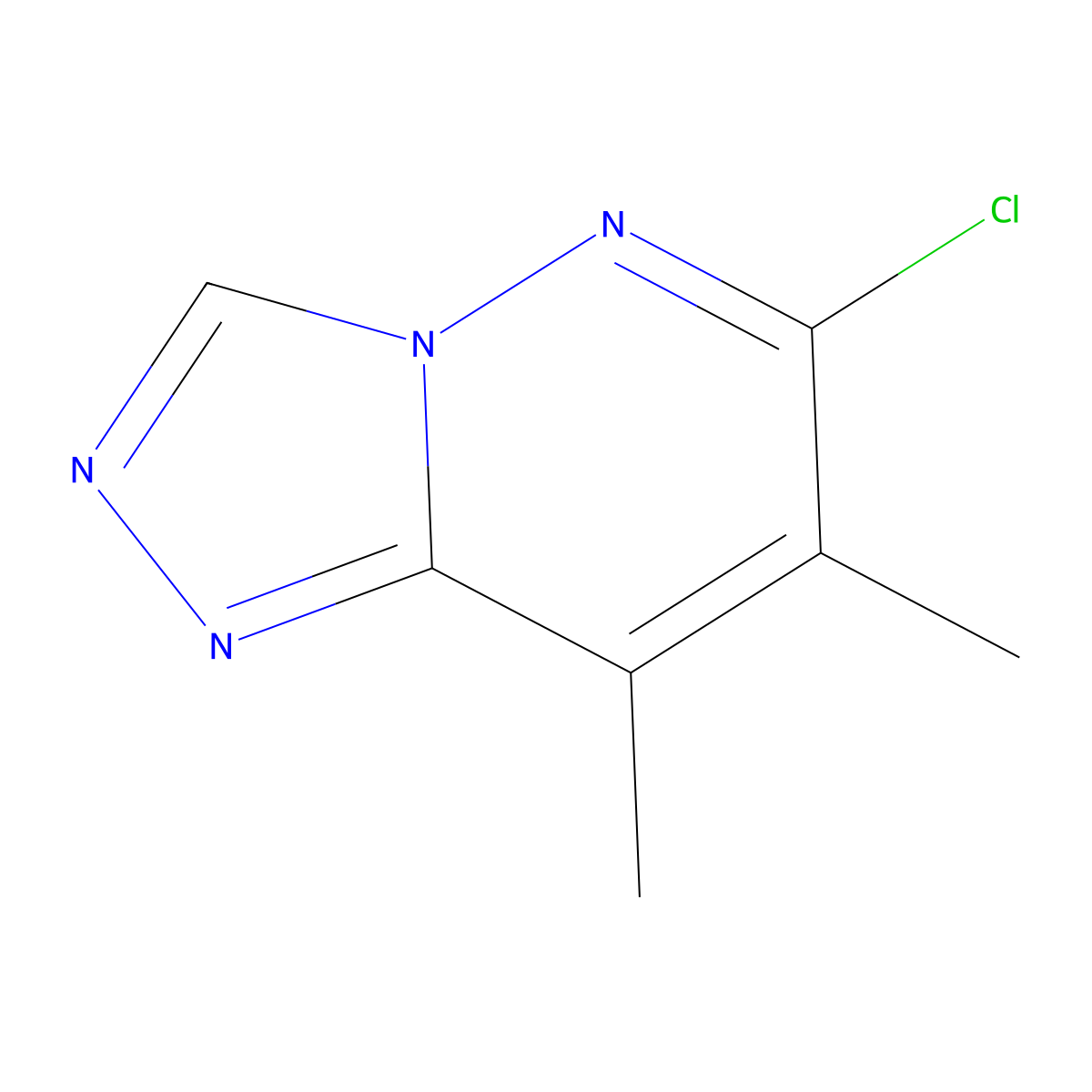 6-Chloro-7,8-dimethyl-[1,2,4]triazolo[4,3-b]pyridazine molecular structure, CAS 23069-70-7