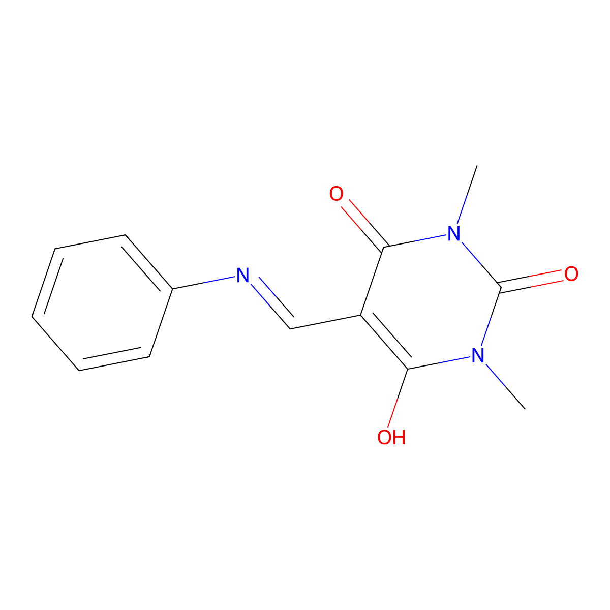 5-(Anilinomethylene)-1,3-dimethylbarbituric acid molecular structure, CAS 23069-97-8