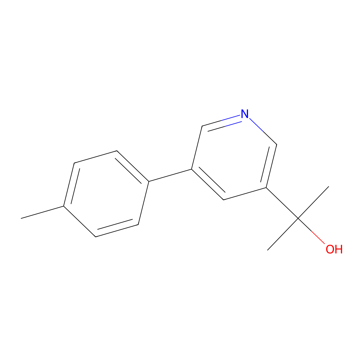 2-(5-(p-Tolyl)pyridin-3-yl)propan-2-ol molecular structure, CAS 2306976-20-3