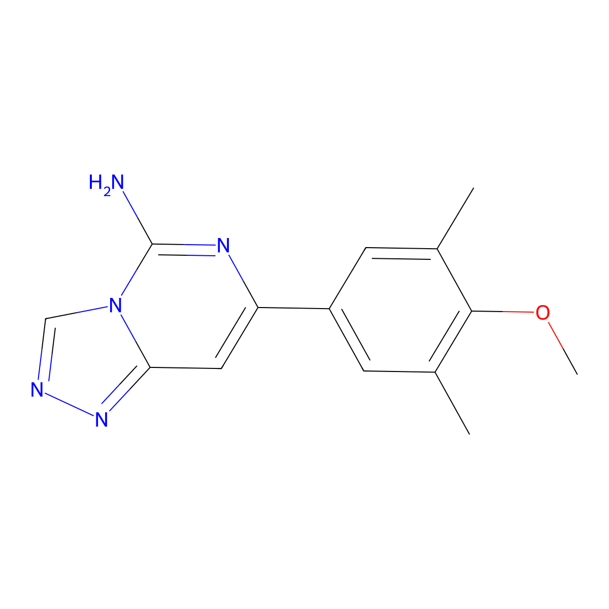 7-(4-Methoxy-3,5-dimethylphenyl)[1,2,4]triazolo[4,3-c]pyrimidin-5-amine molecular structure, CAS 2306997-22-6