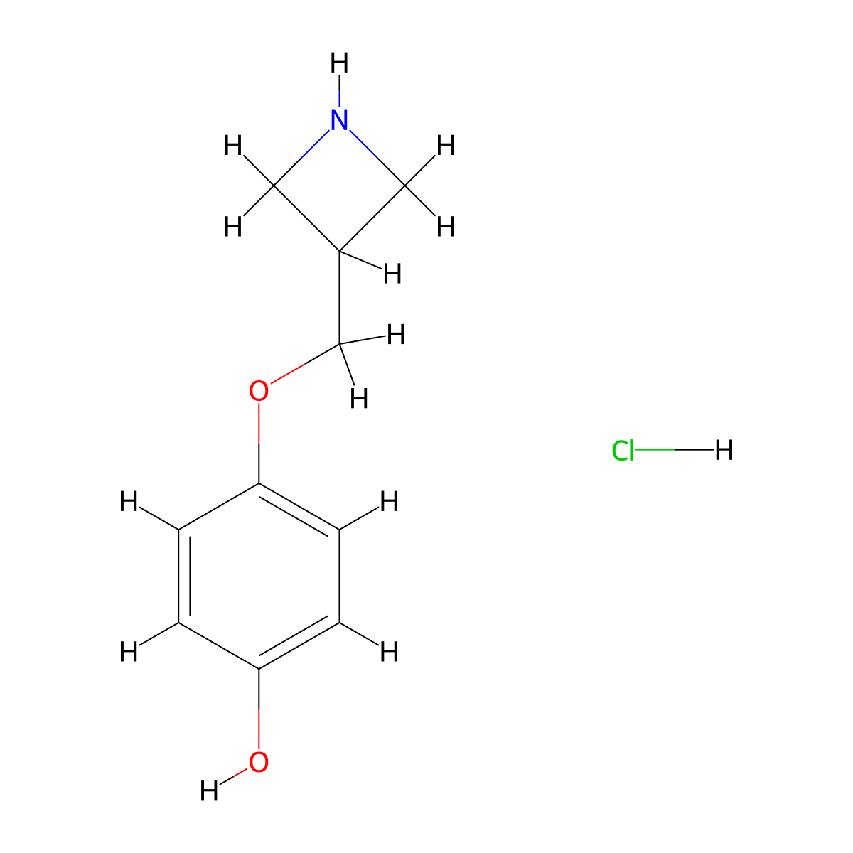 4-(Azetidin-3-ylmethoxy)-phenol hydrochloride molecular structure, CAS 2307299-77-8