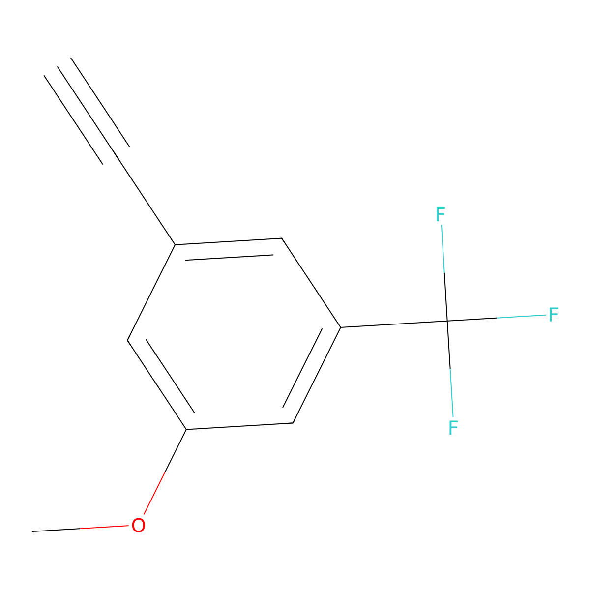 1-Ethynyl-3-methoxy-5-(trifluoromethyl)benzene molecular structure, CAS 2307299-85-8