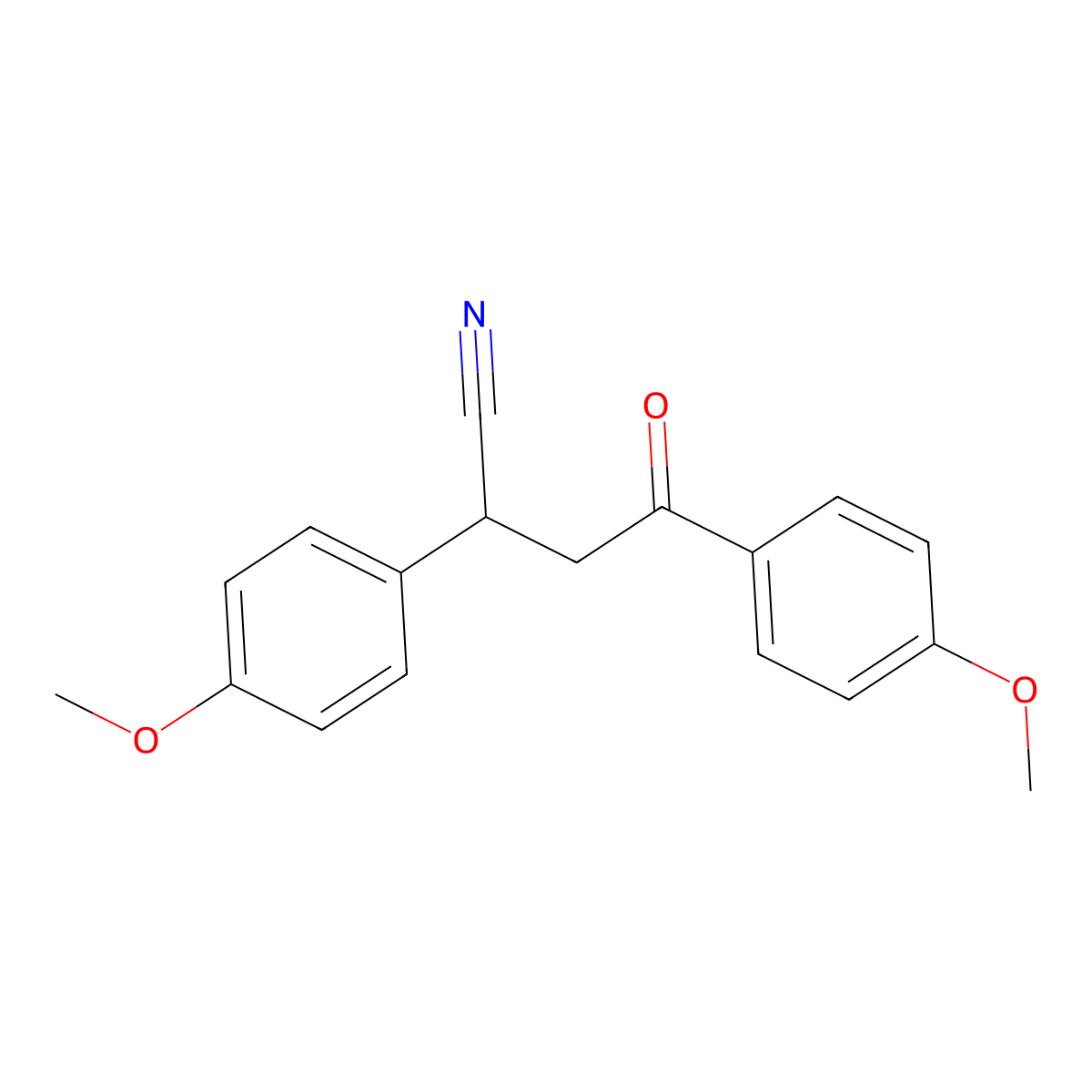 2,4-Bis(4-methoxyphenyl)-4-oxobutanenitrile molecular structure, CAS 23073-04-3