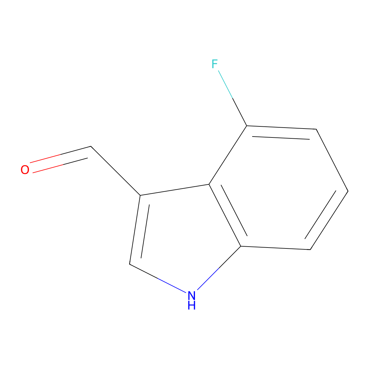 4-Fluoro-1H-indole-3-carbaldehyde molecular structure, CAS 23073-31-6