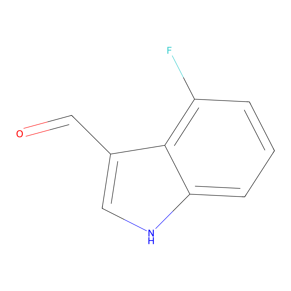 4-Fluoro-1H-indole-3-carbaldehyde molecular structure, CAS 23073-31-6