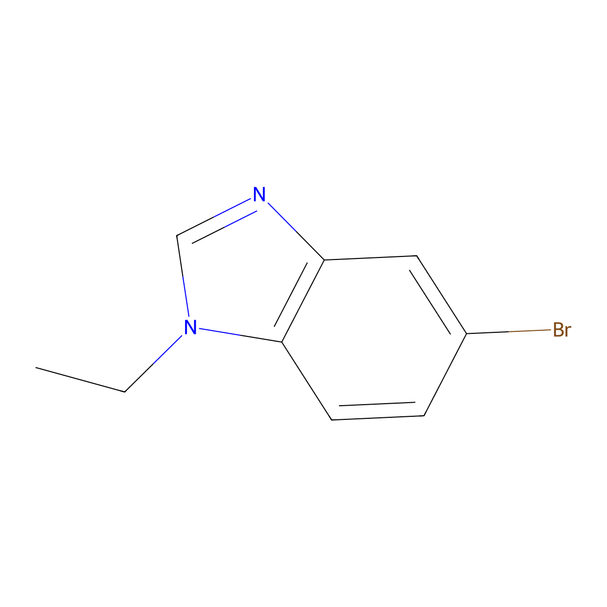 5-Bromo-1-ethyl-1H-benzimidazole molecular structure, CAS 23073-51-0