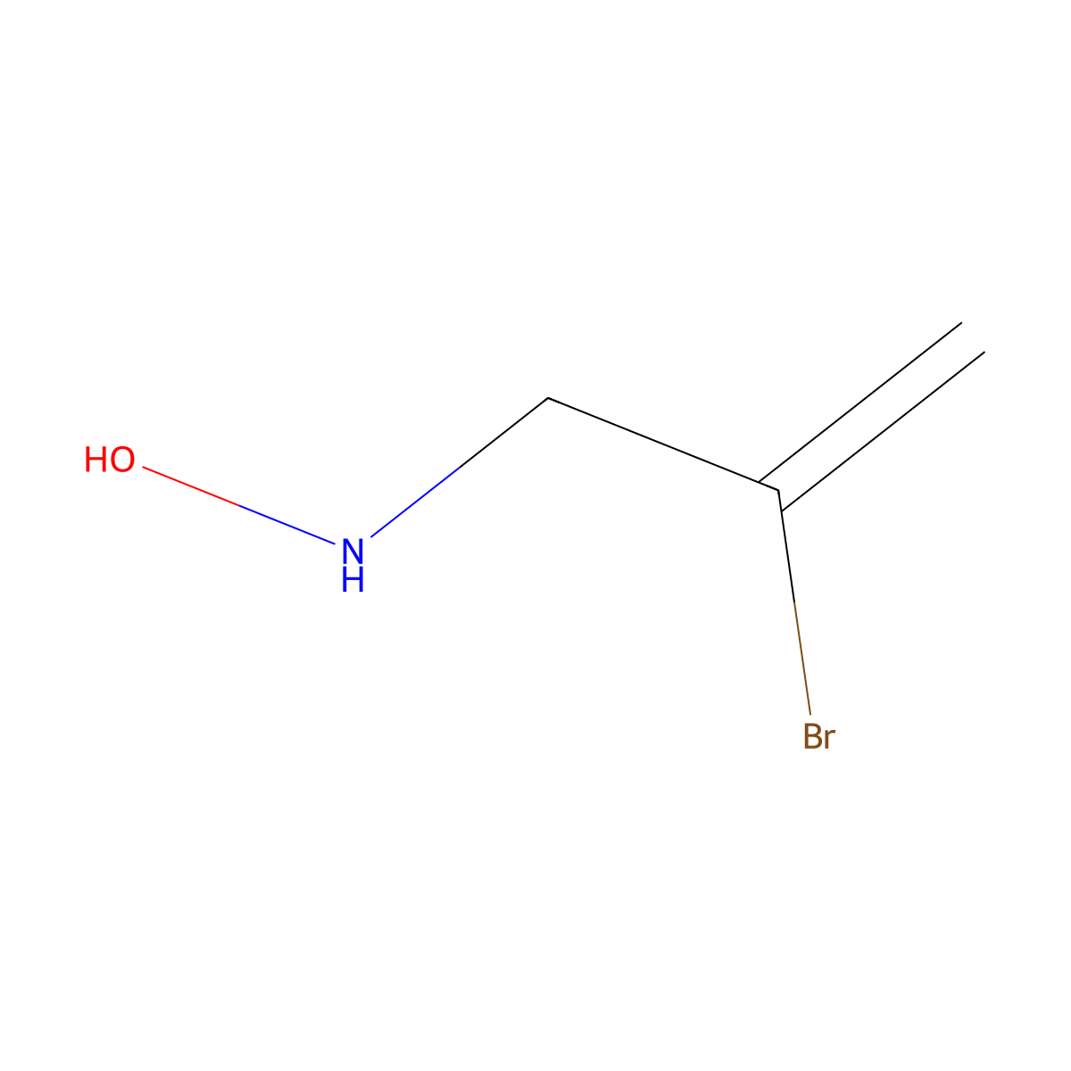N-(2-bromoprop-2-en-1-yl)hydroxylamine molecular structure, CAS 2307429-23-6
