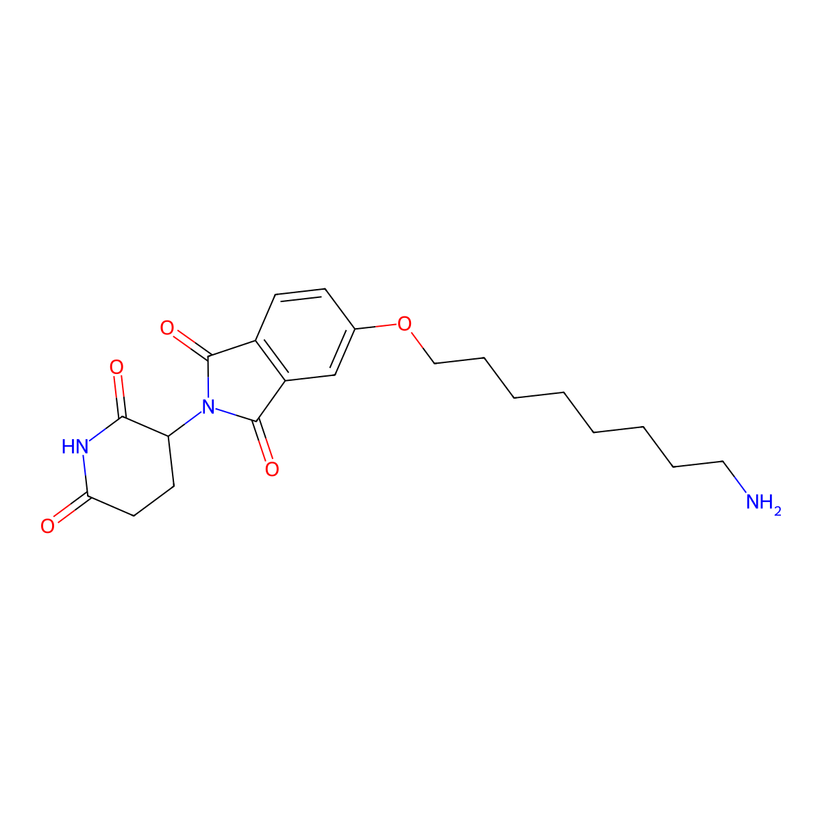 5-(8-Aminooctoxy)-2-(2,6-dioxo-3-piperidyl)isoindoline-1,3-dione molecular structure, CAS 2307476-75-9