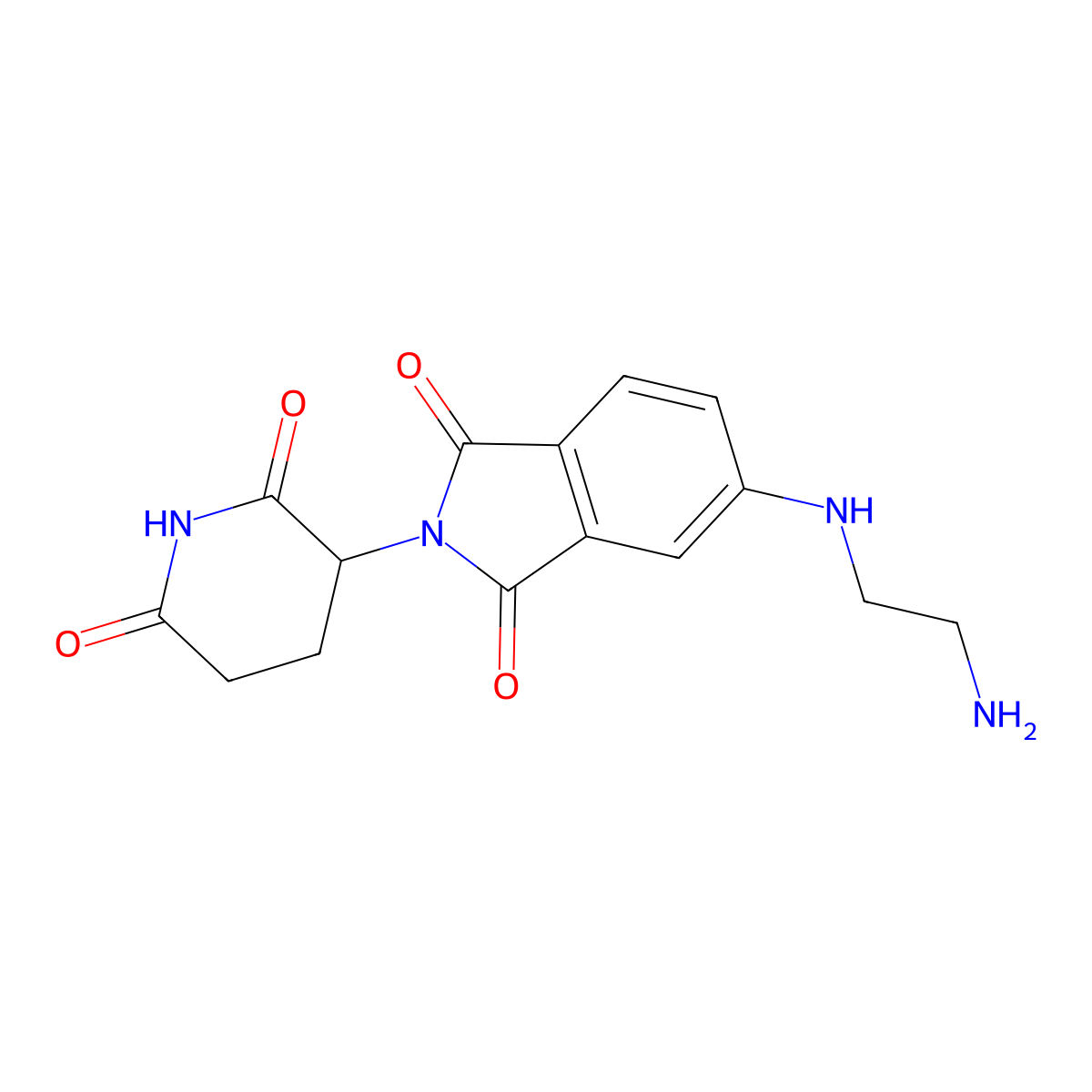 5-[(2-aminoethyl)amino]-2-(2,6-dioxopiperidin-3-yl)-2,3-dihydro-1H-isoindole-1,3-dione molecular structure, CAS 2307476-92-0