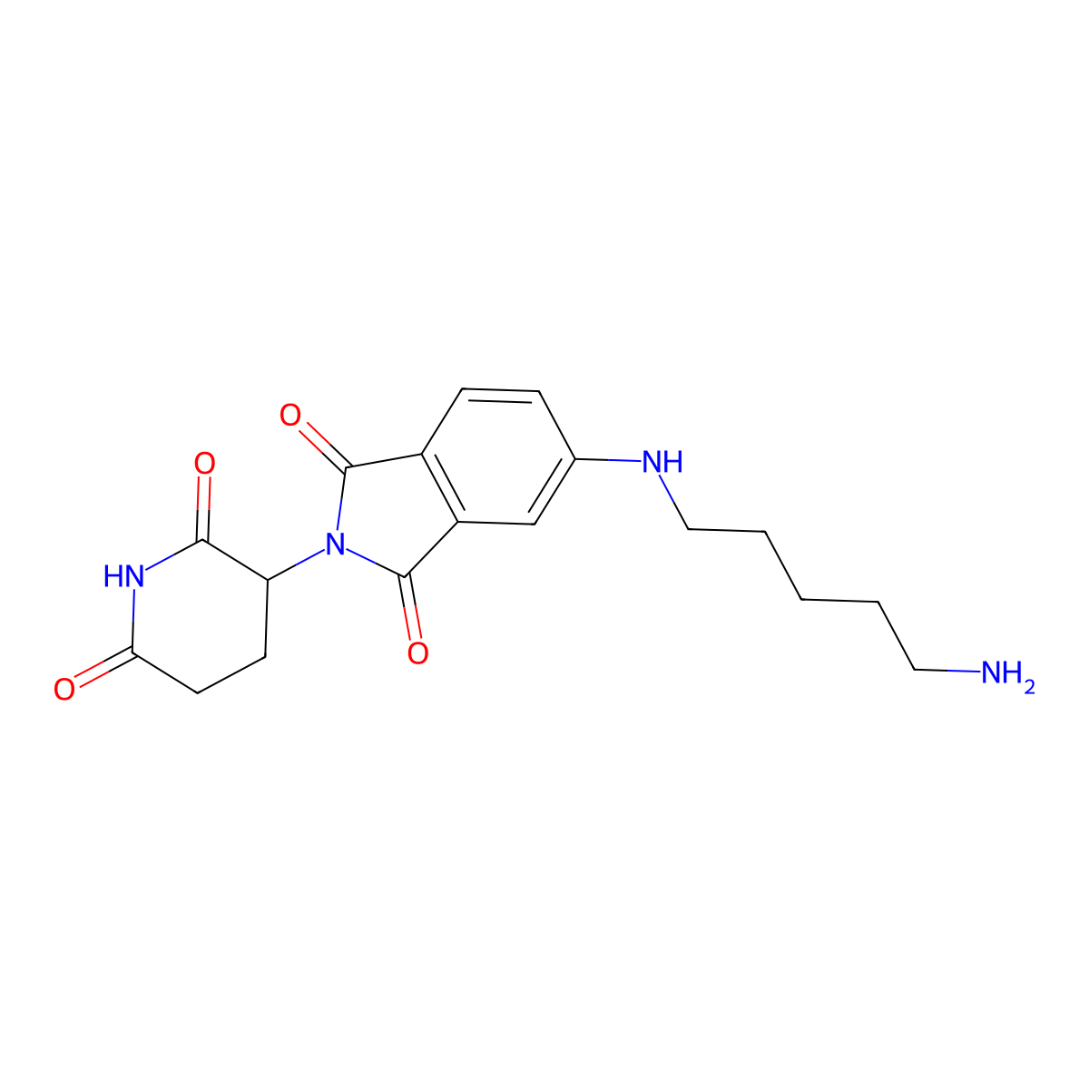 5-((5-Aminopentyl)amino)-2-(2,6-dioxopiperidin-3-yl)isoindoline-1,3-dione molecular structure, CAS 2307476-95-3