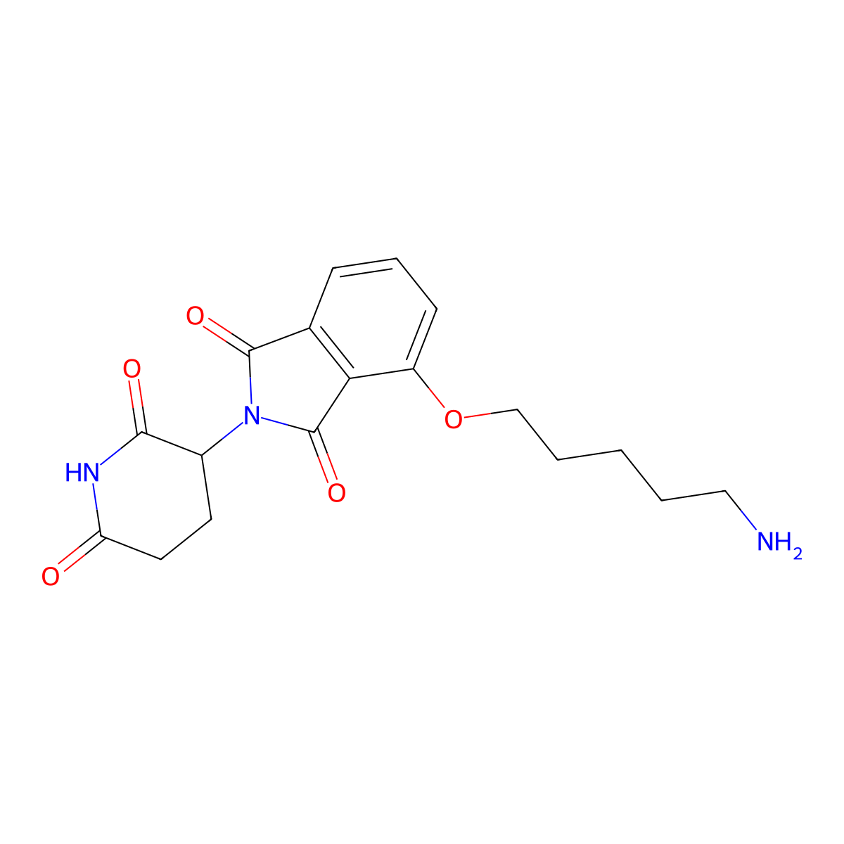 Thalidomide-O-C5-NH2 molecular structure, CAS 2307477-23-0