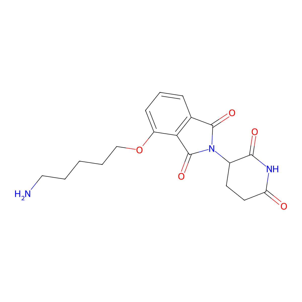 Thalidomide-O-C5-NH2 molecular structure, CAS 2307477-23-0