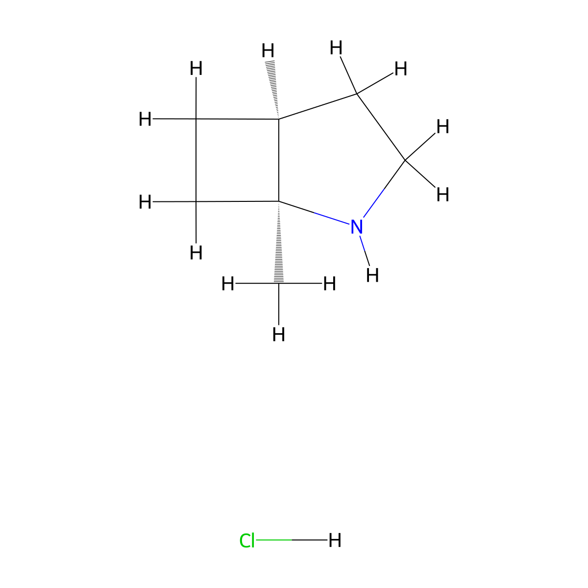 rac-(1R,5R)-1-methyl-2-azabicyclo[3.2.0]heptane hydrochloride molecular structure, CAS 2307487-41-6