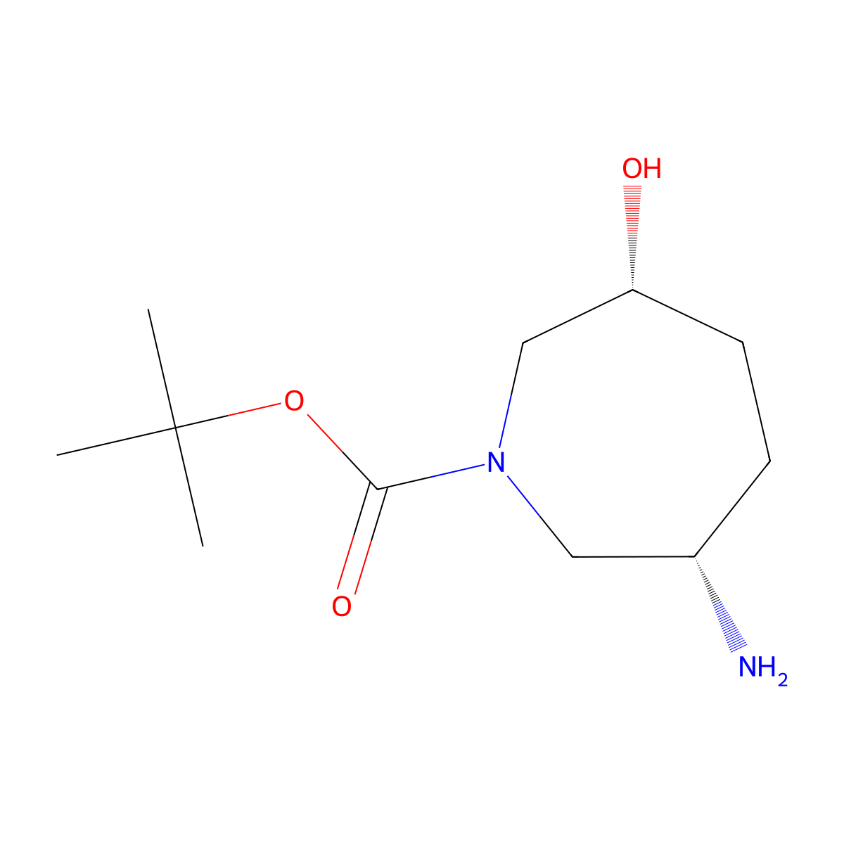 tert-butyl (3S,6R)-3-amino-6-hydroxy-azepane-1-carboxylate molecular structure, CAS 2307488-05-5