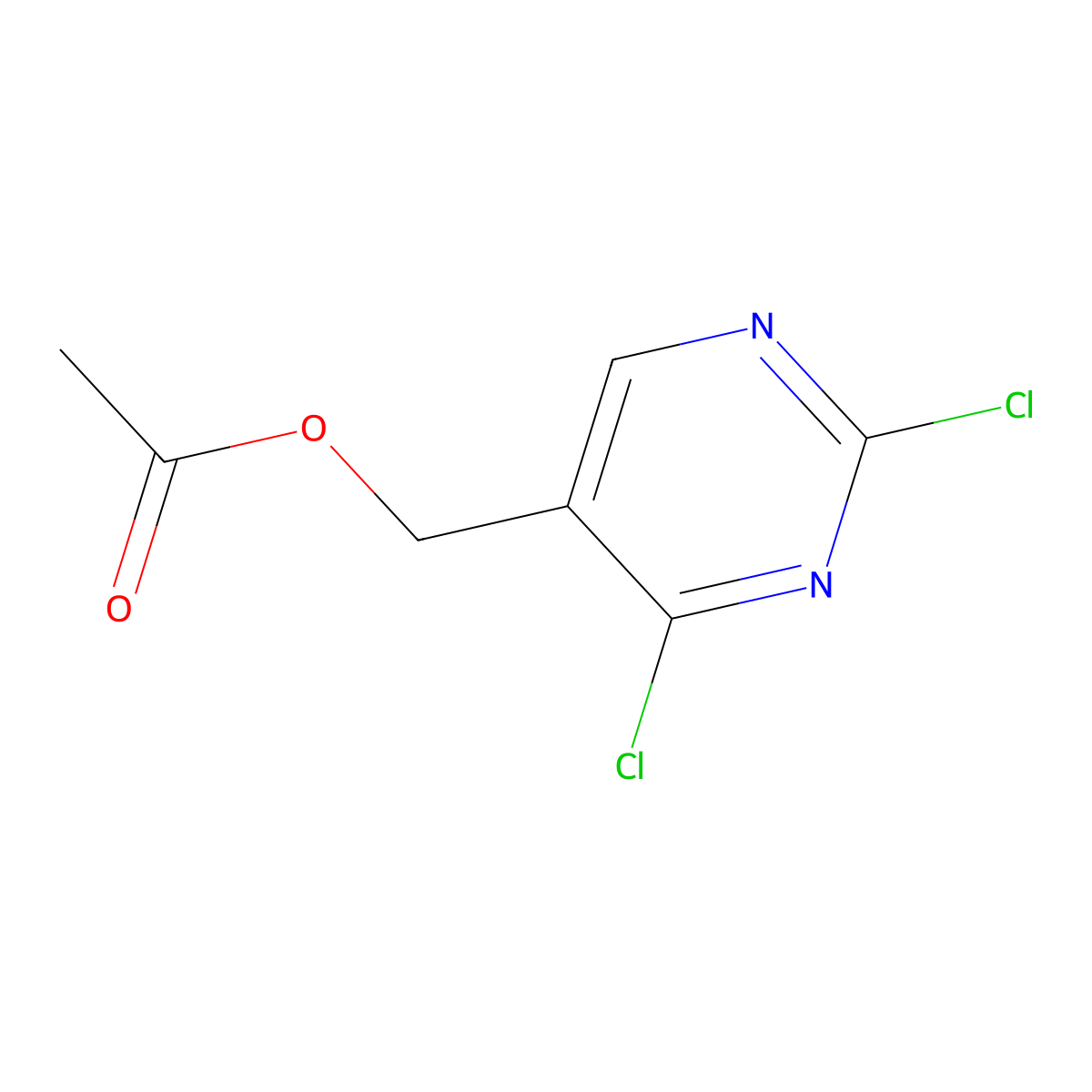 (2,4-Dichloropyrimidin-5-yl)methyl acetate molecular structure, CAS 2307535-50-6