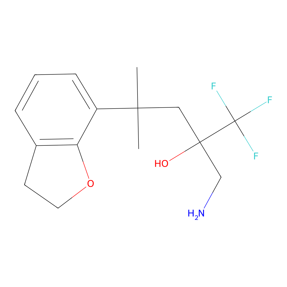 2-(Aminomethyl)-4-(2,3-dihydrobenzofuran-7-yl)-1,1,1-trifluoro-4-methyl-pentan-2-ol molecular structure, CAS 2307552-73-2