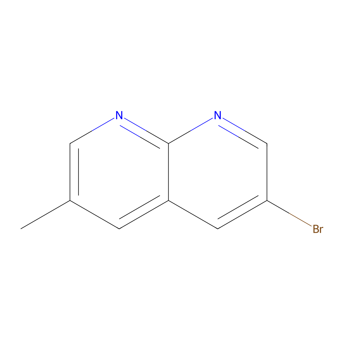 3-Bromo-6-methyl-1,8-naphthyridine molecular structure, CAS 2307552-91-4
