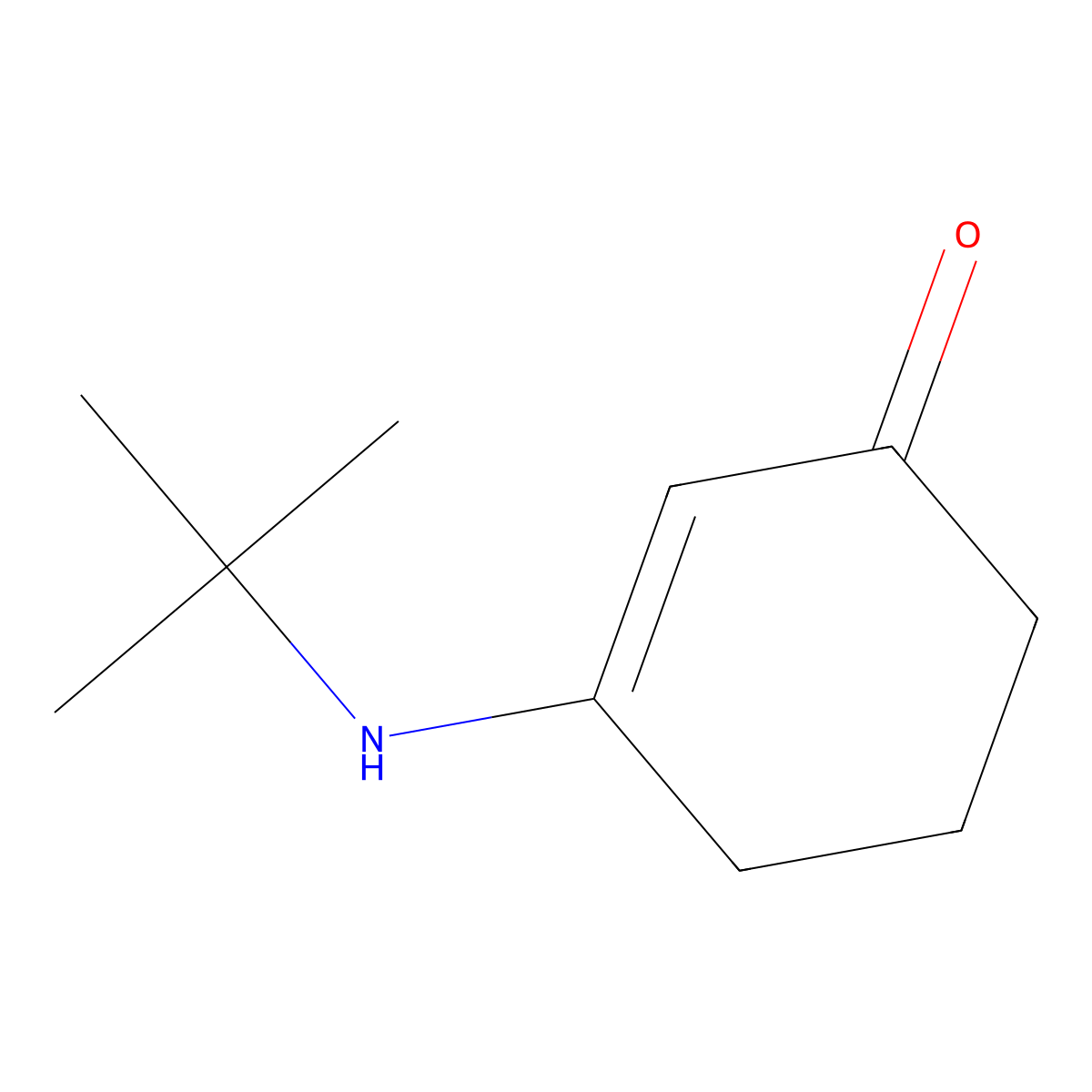 3-(Tert-butylamino)cyclohex-2-en-1-one molecular structure, CAS 23076-03-1