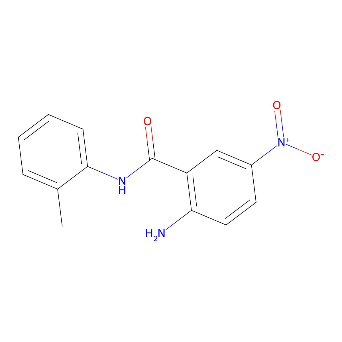 2-Amino-N-(2-methylphenyl)-5-nitrobenzamide molecular structure, CAS 23076-31-5