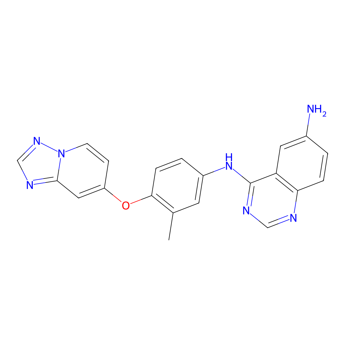 N4-(4-([1,2,4]triazolo[1,5-a]pyridin-7-yloxy)-3-methylphenyl)quinazoline-4,6-diamine molecular structure, CAS 2307628-67-5