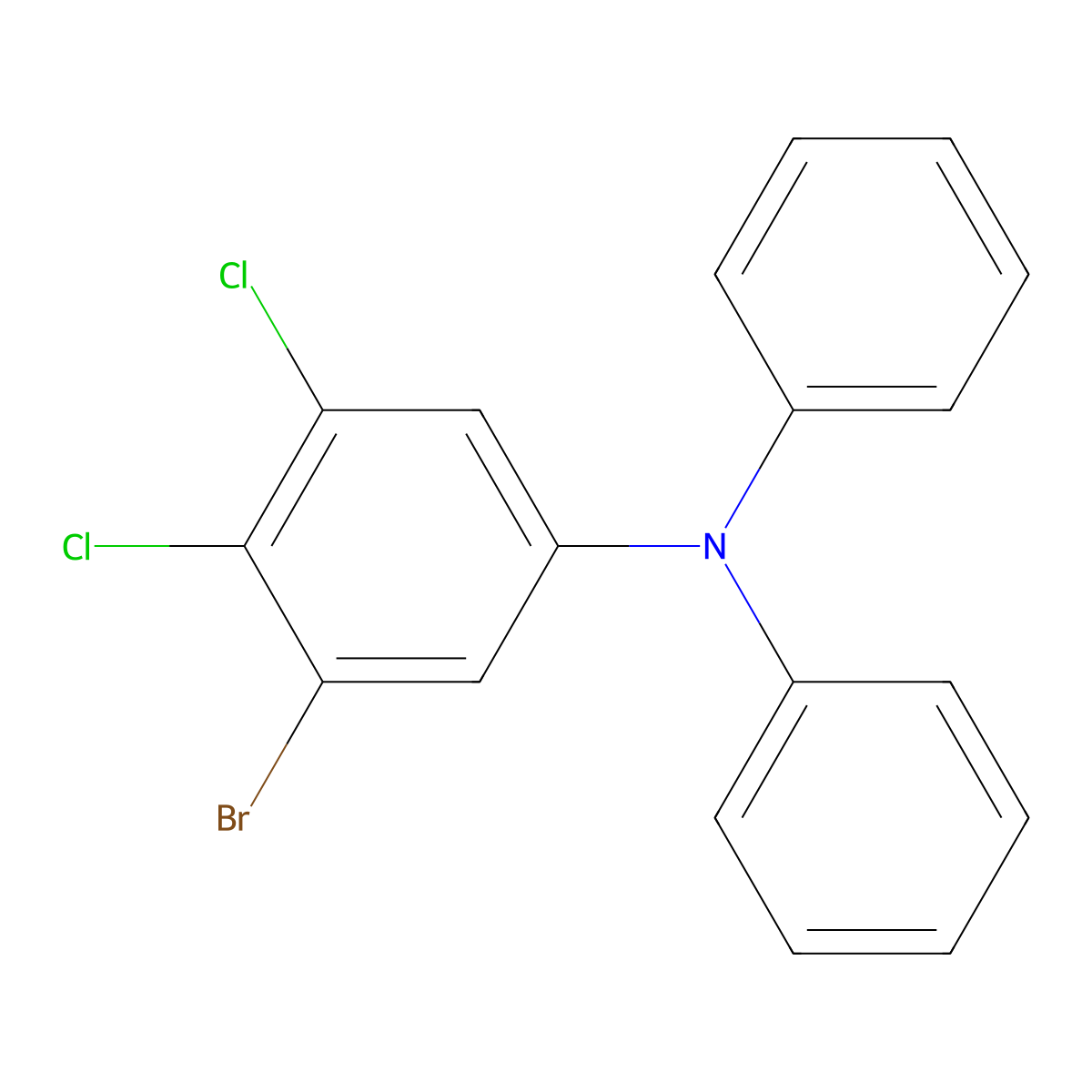 Benzenamine, 3-bromo-4,5-dichloro-N,N-diphenyl- molecular structure, CAS 2307629-51-0