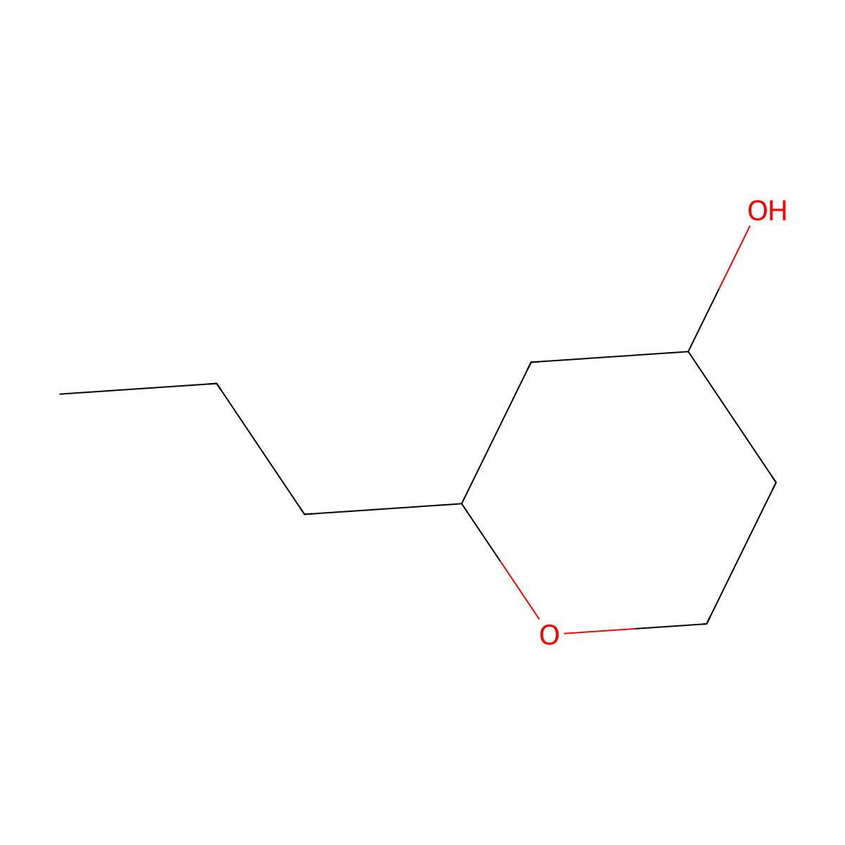 2-Propyloxan-4-ol molecular structure, CAS 23077-46-5