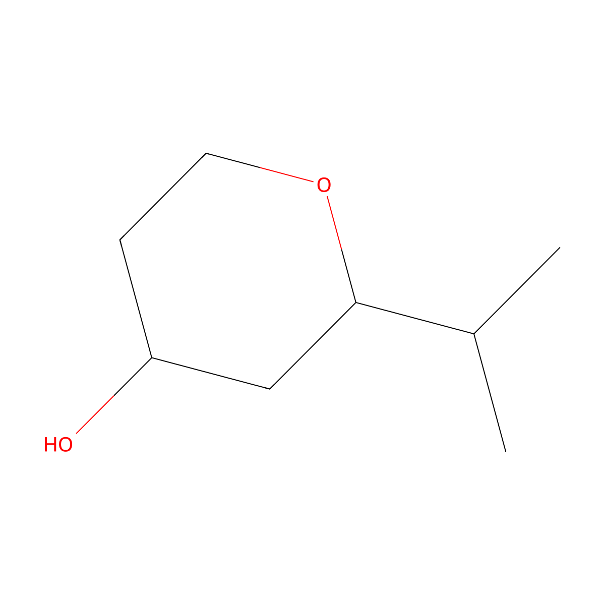 2-(Propan-2-yl)oxan-4-ol molecular structure, CAS 23077-50-1