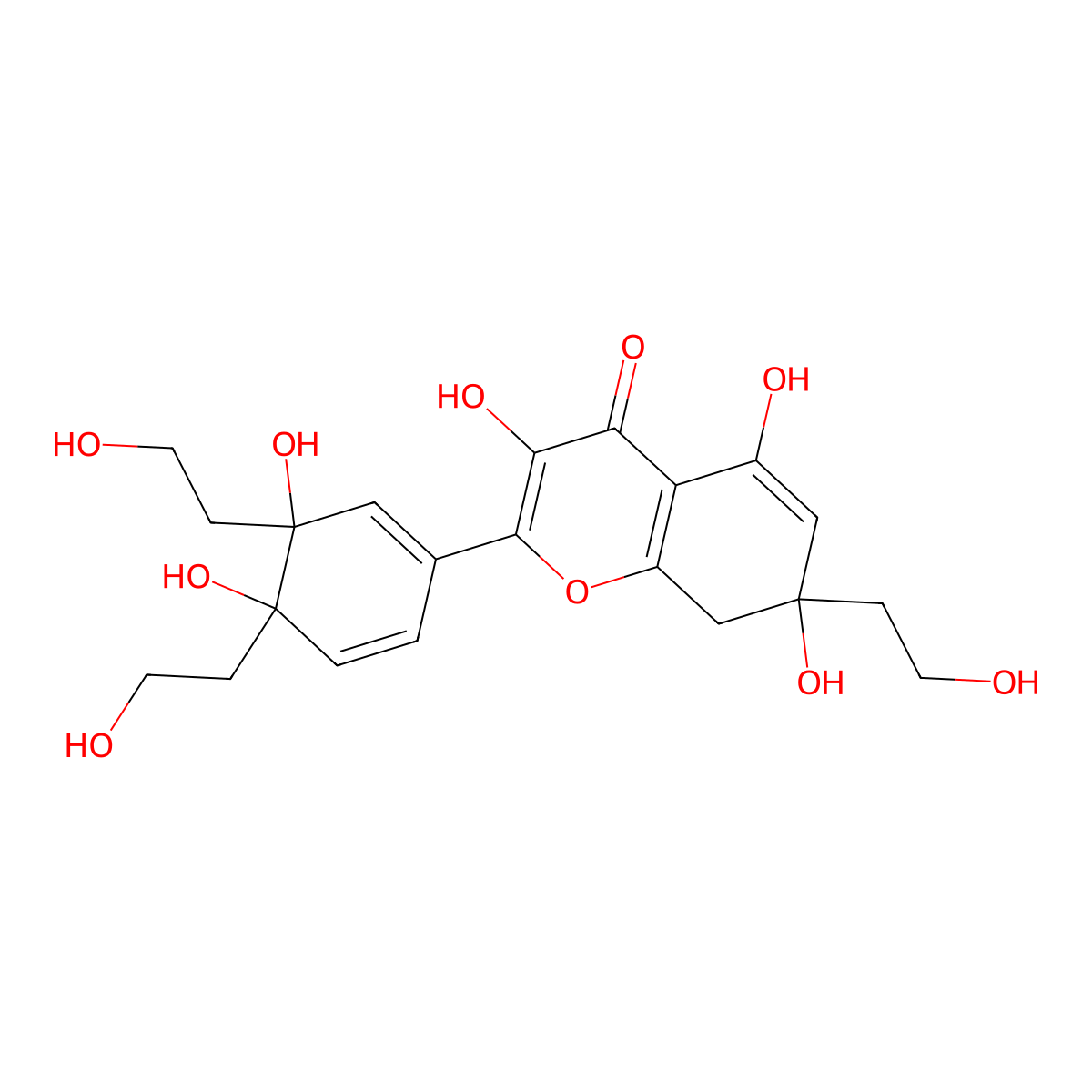 3',4',7-Tri(hydroxyethyl)quercetin molecular structure, CAS 23077-88-5