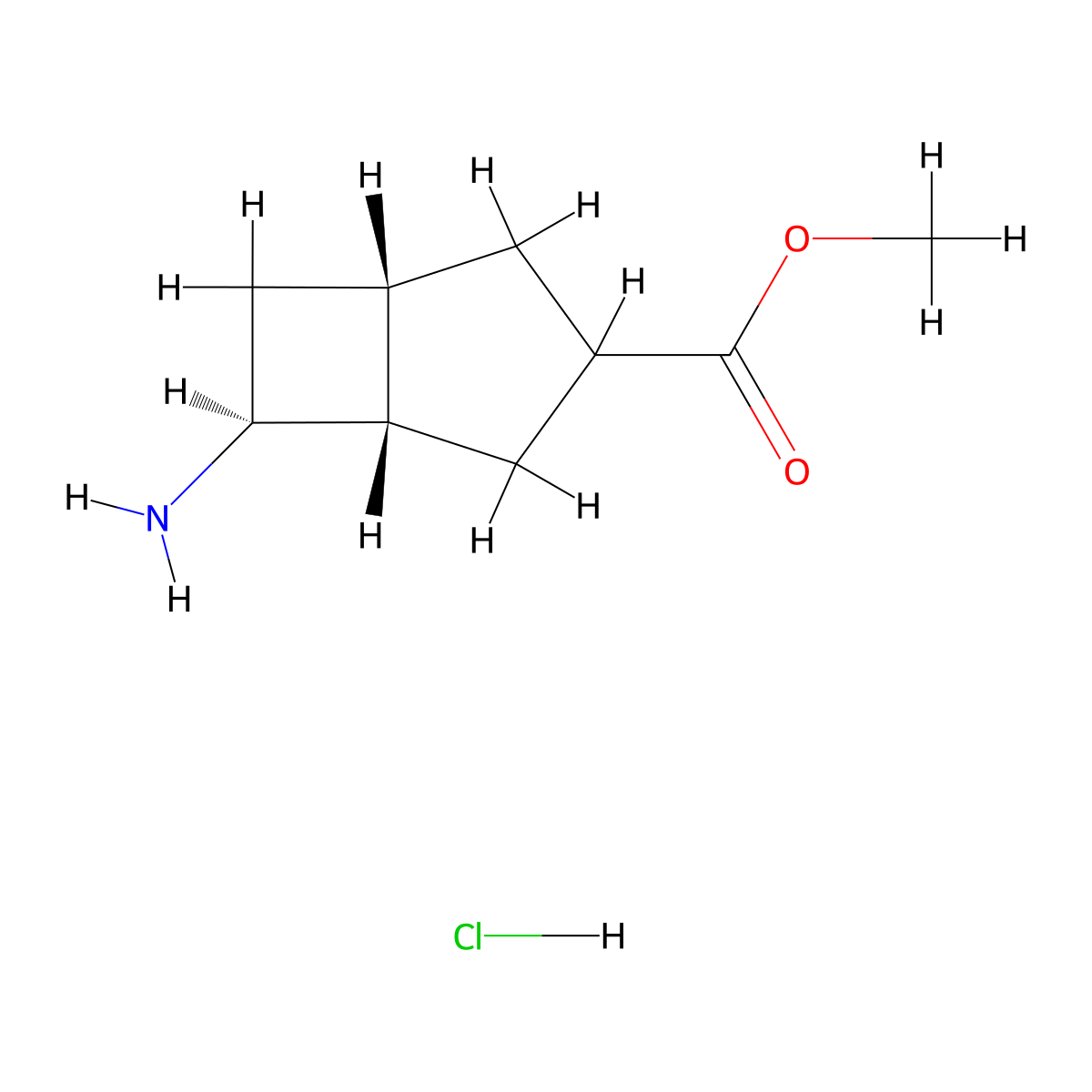 methyl (1S,5S,6S)-6-aminobicyclo[3.2.0]heptane-3-carboxylate;hydrochloride molecular structure, CAS 2307711-04-0