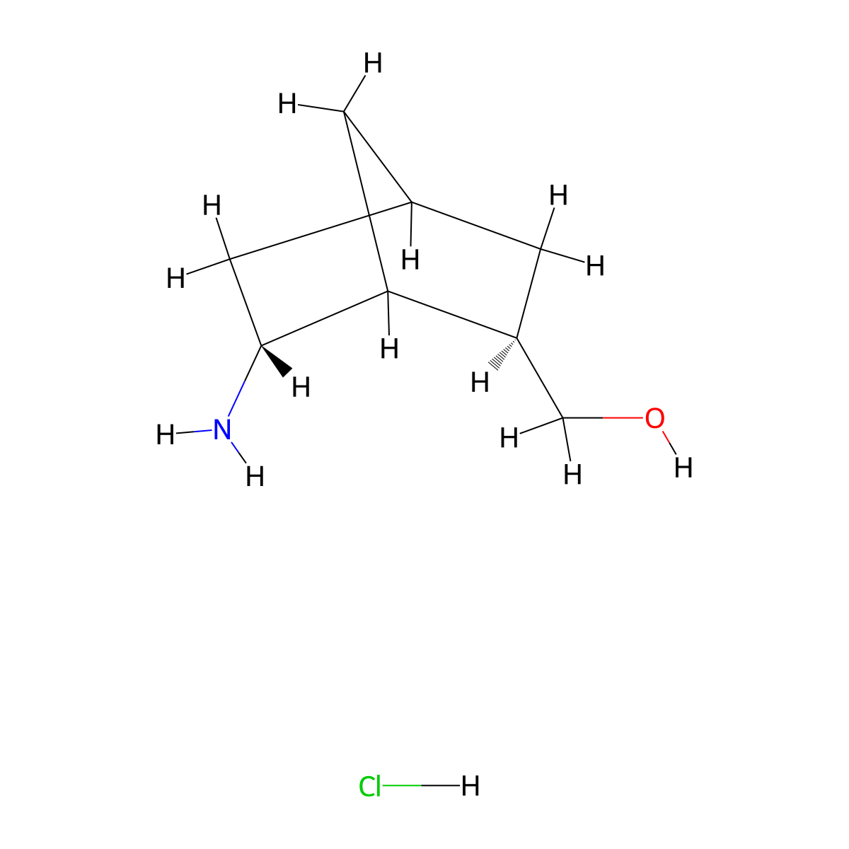 rac-[(2R,6R)-6-aminobicyclo[2.2.1]heptan-2-yl]methanol hydrochloride molecular structure, CAS 2307711-62-0