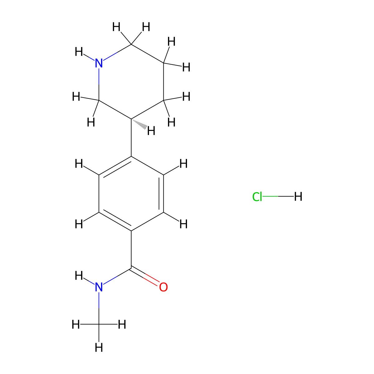 (S)-N-methyl-4-(piperidin-3-yl)benzamide hydrochloride molecular structure, CAS 2307732-29-0