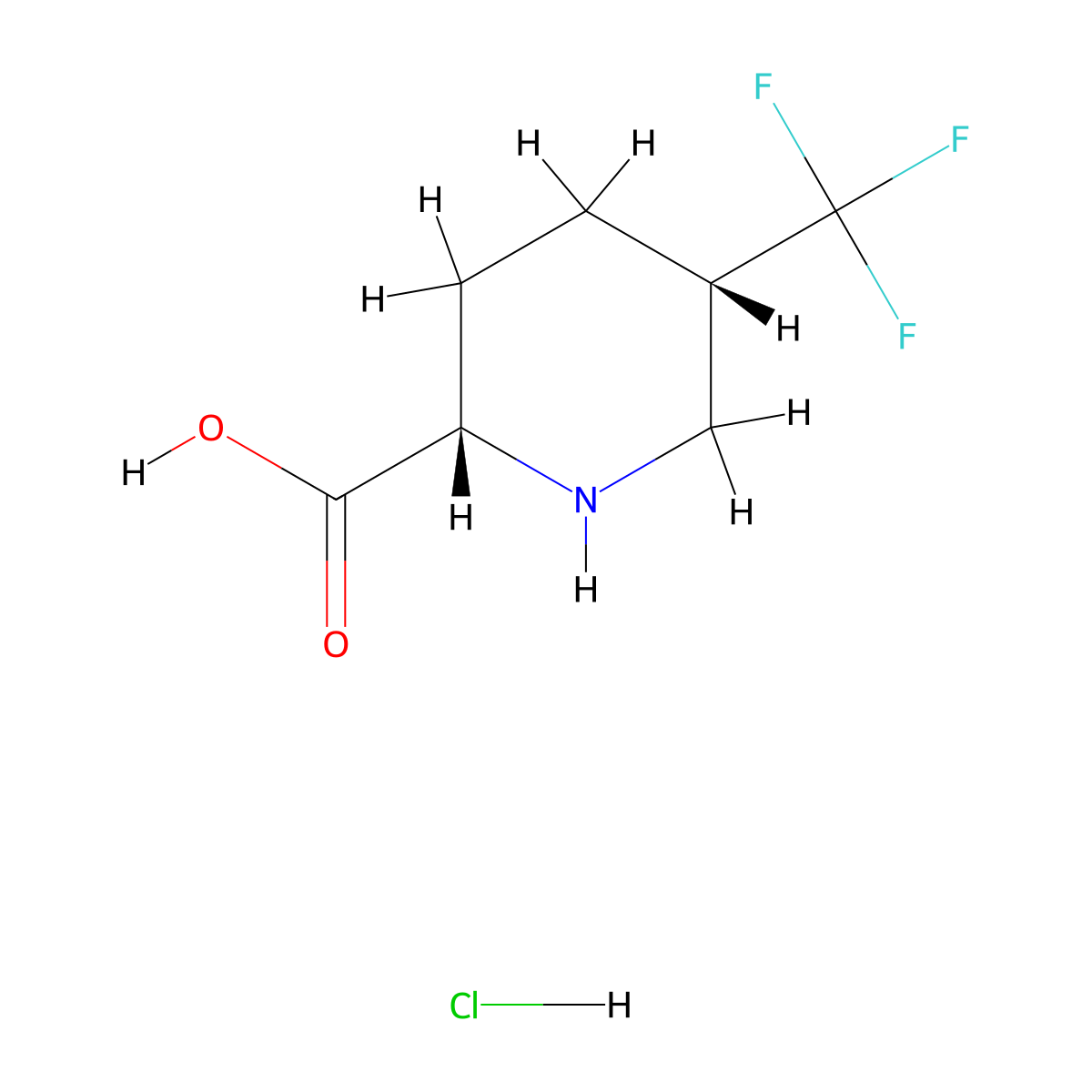 5-(Trifluoromethyl)piperidine-2-carboxylic acid hydrochloride molecular structure, CAS 2307733-87-3