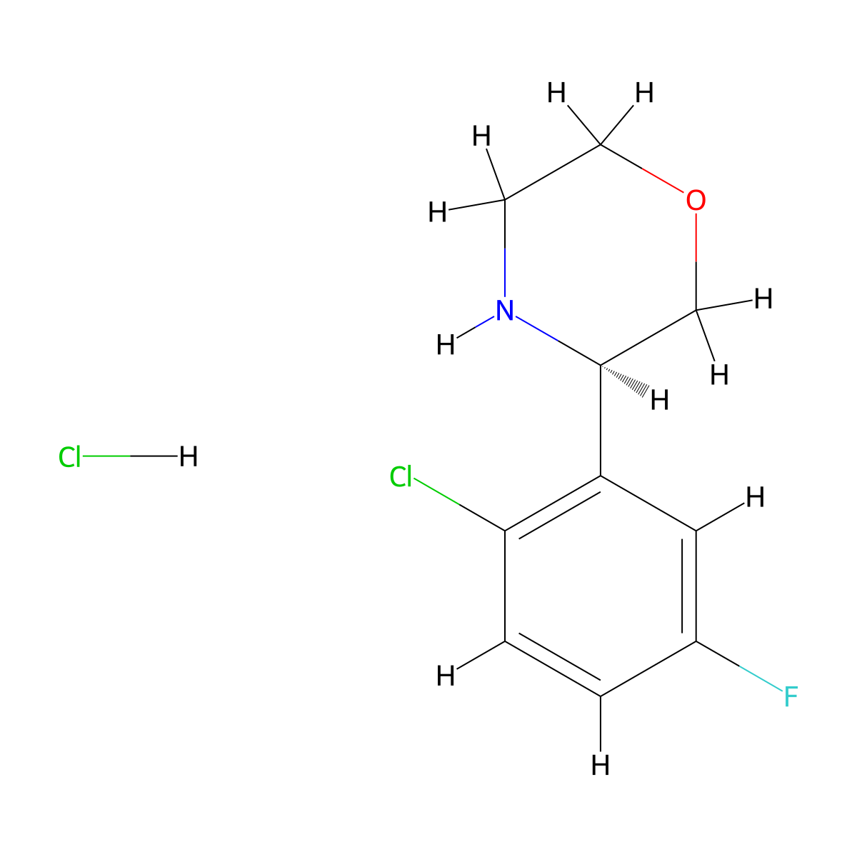 (R)-3-(2-chloro-5-fluorophenyl)morpholine hydrochloride molecular structure, CAS 2307734-63-8