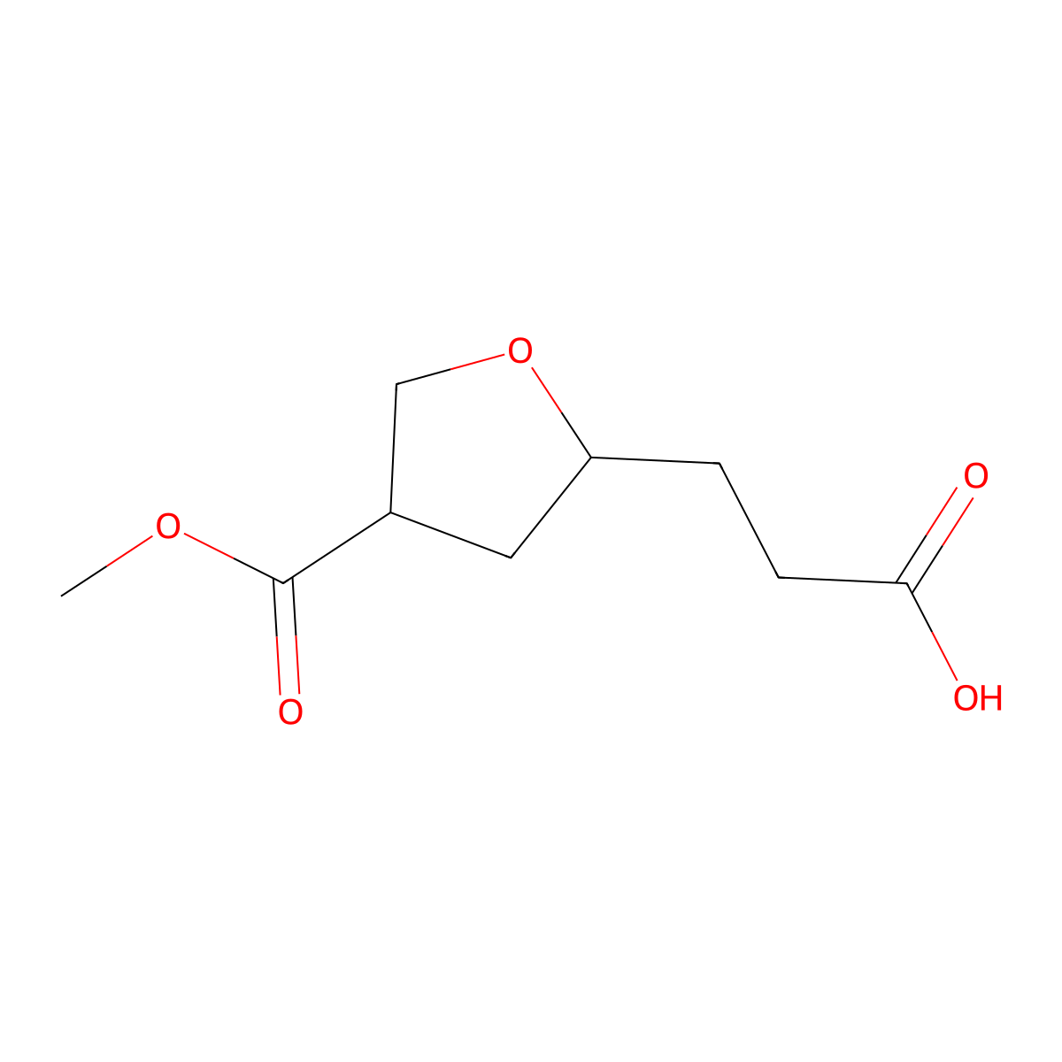 rac-3-[(2R,4S)-4-(methoxycarbonyl)oxolan-2-yl]propanoic acid molecular structure, CAS 2307736-35-0