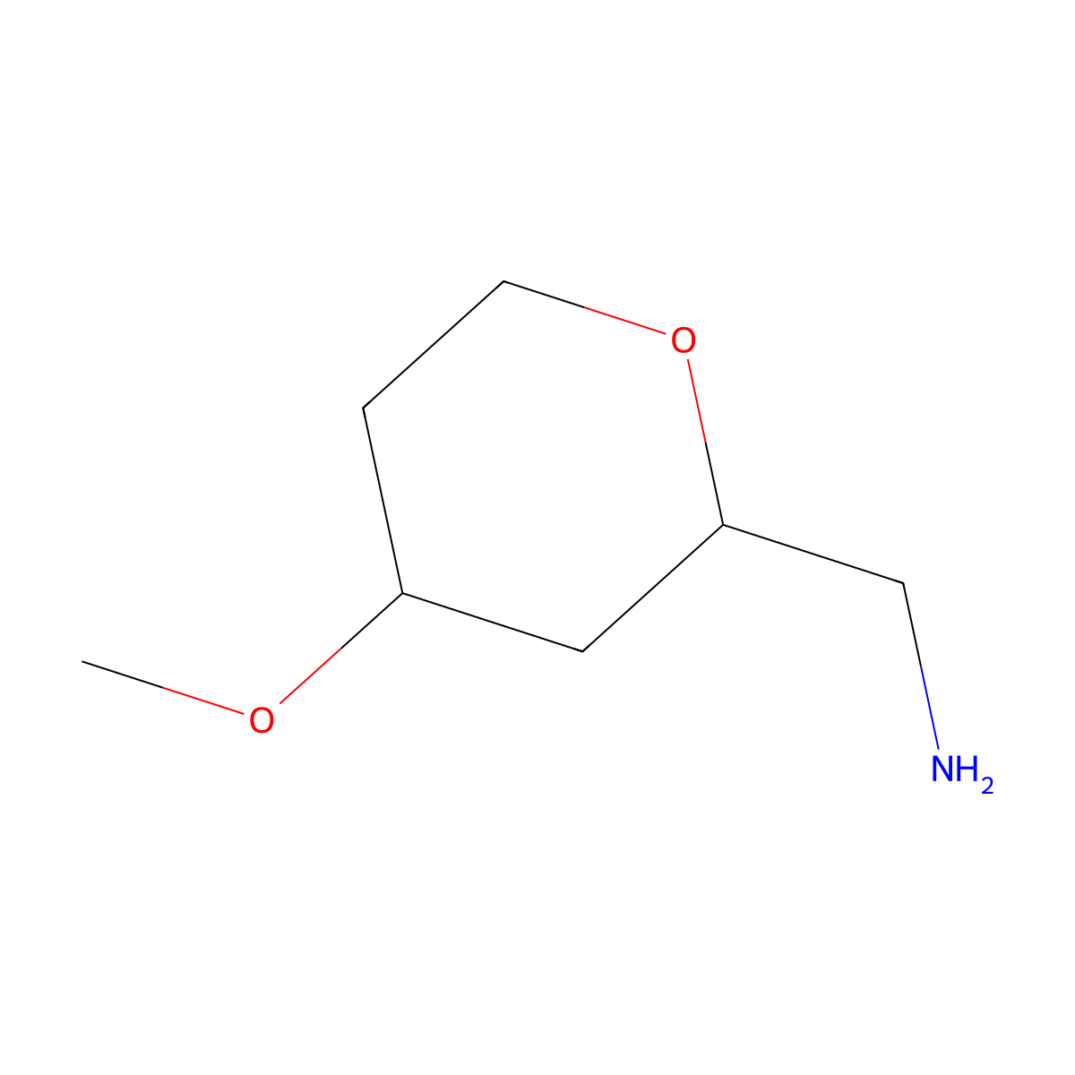 rac-1-[(2R,4S)-4-methoxyoxan-2-yl]methanamine molecular structure, CAS 2307736-88-3