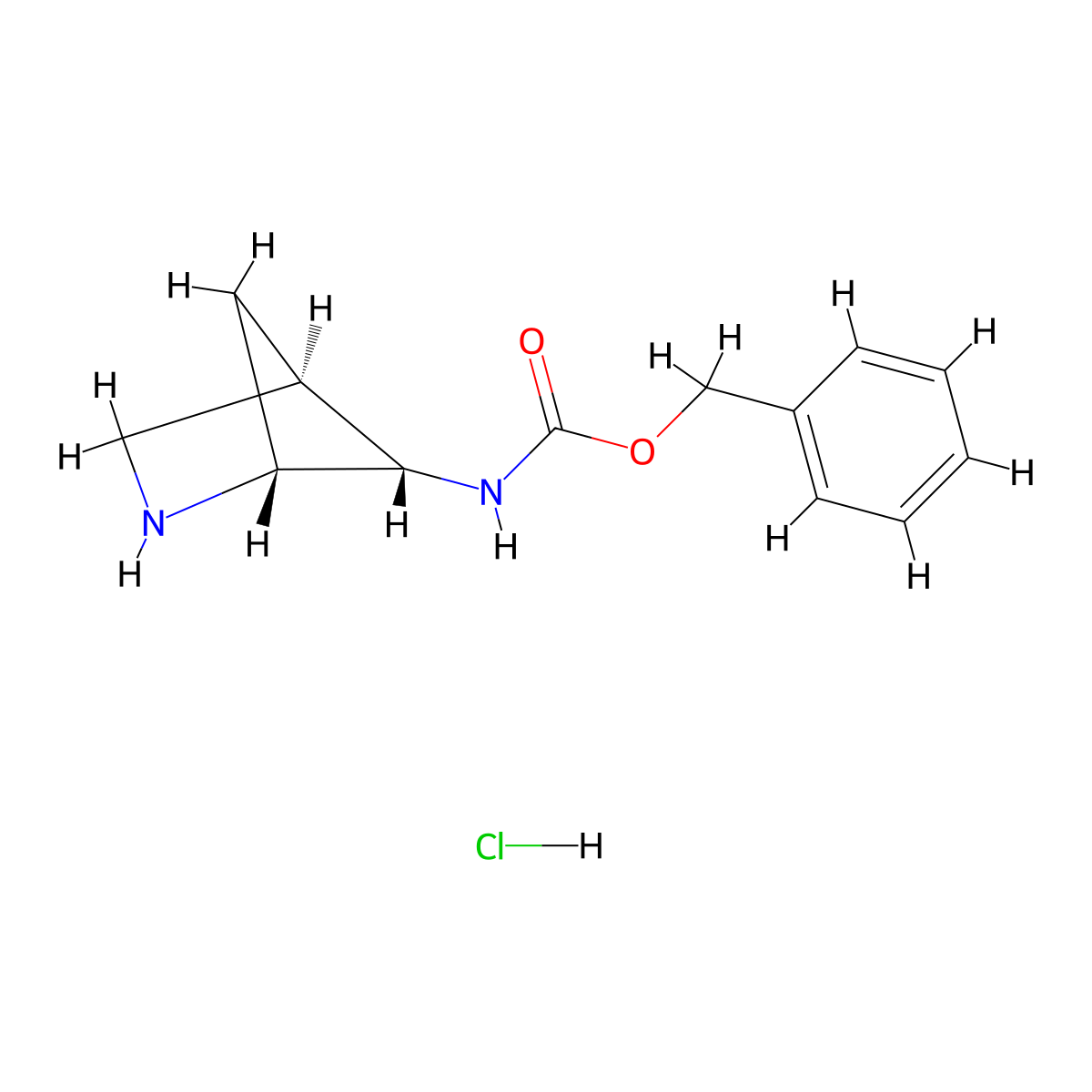 benzyl N-[(1R,4R,5S)-2-azabicyclo[2.1.1]hexan-5-yl]carbamate;hydrochloride molecular structure, CAS 2307748-71-4