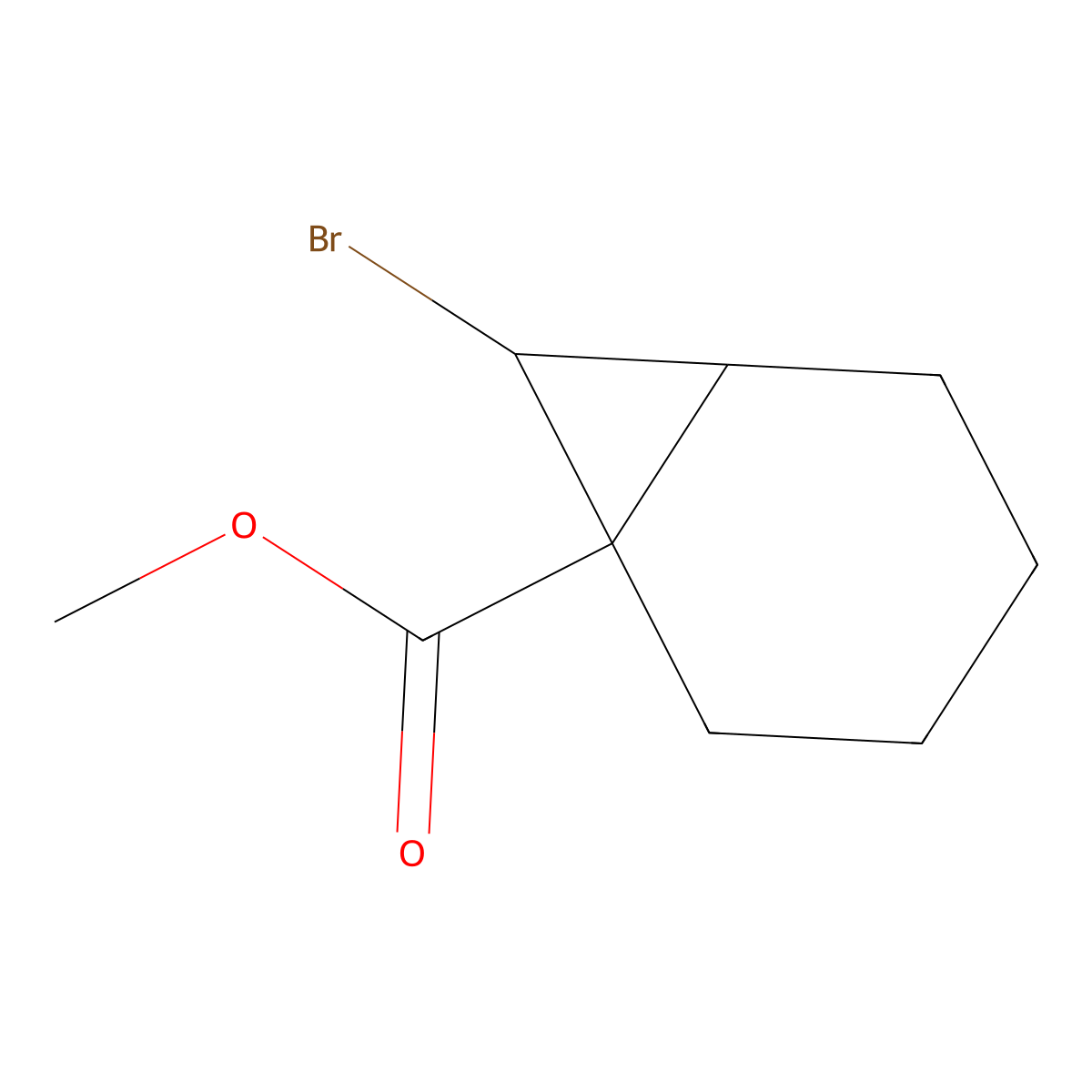 rac-methyl (1R,6S,7R)-7-bromobicyclo(4.1.0)heptane-1-carboxylate molecular structure, CAS 2307750-95-2