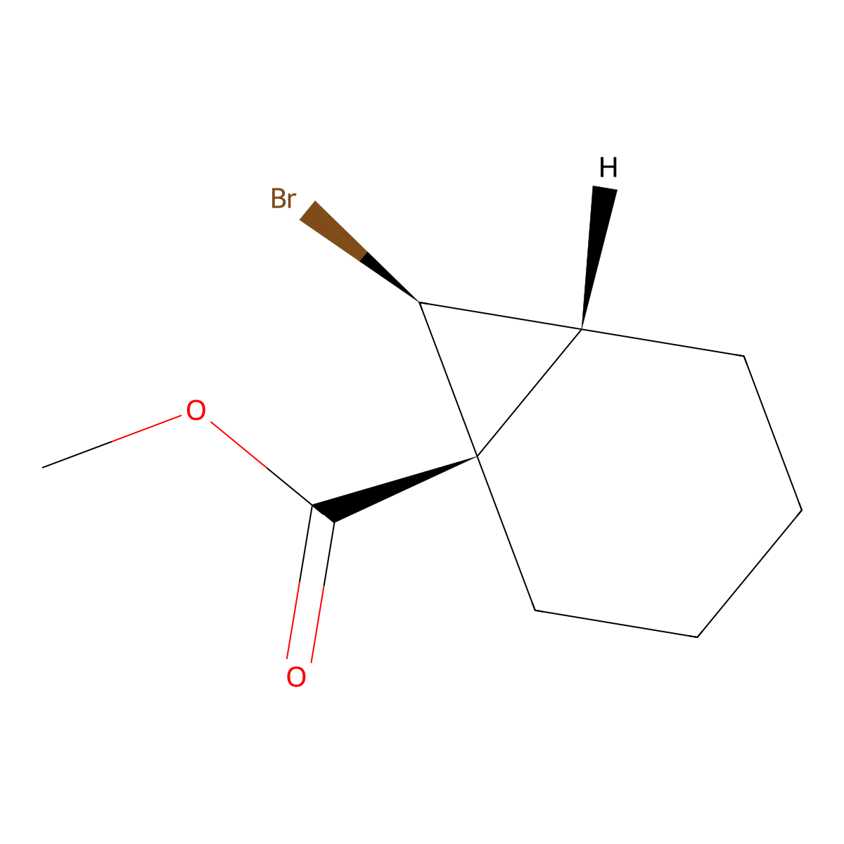 rac-methyl (1R,6S,7R)-7-bromobicyclo(4.1.0)heptane-1-carboxylate molecular structure, CAS 2307750-95-2
