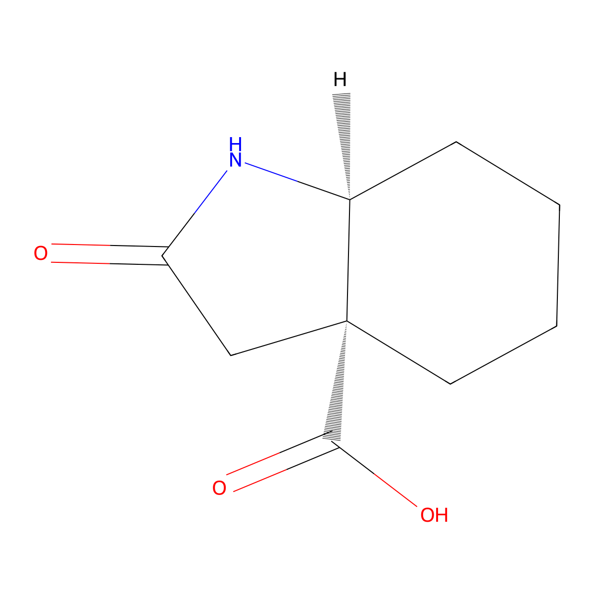 rac-(3aR,7aS)-2-oxo-octahydro-1H-indole-3a-carboxylic acid molecular structure, CAS 2307754-61-4