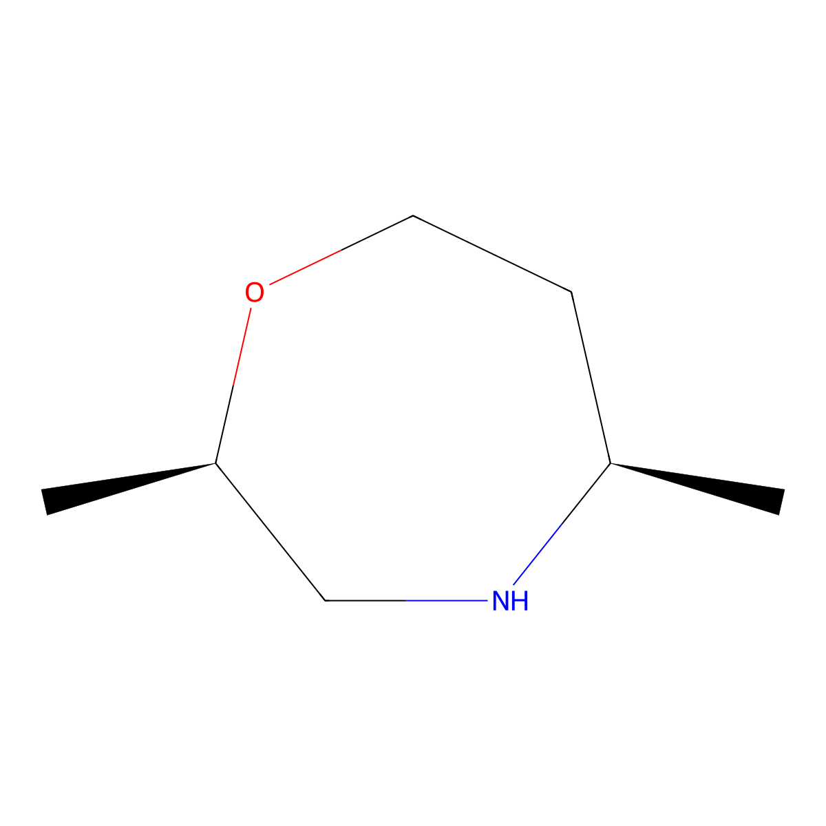 rac-(2R,5R)-2,5-dimethyl-1,4-oxazepane molecular structure, CAS 2307757-67-9