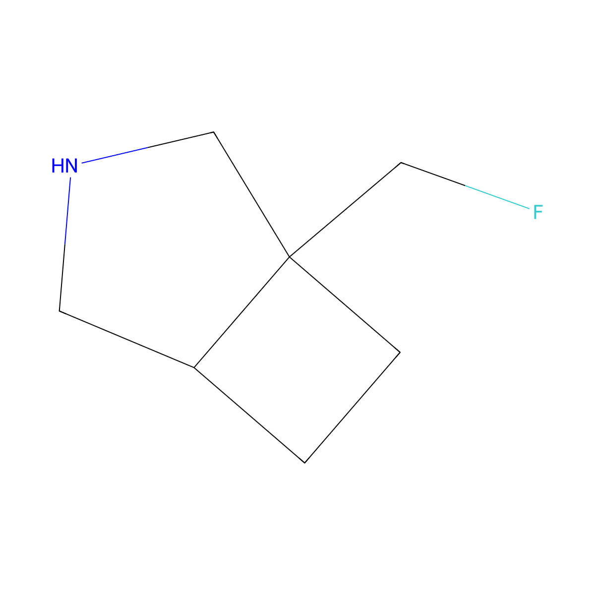 Rac-(1R,5R)-1-(fluoromethyl)-3-azabicyclo[3.2.0]heptane molecular structure, CAS 2307770-81-4