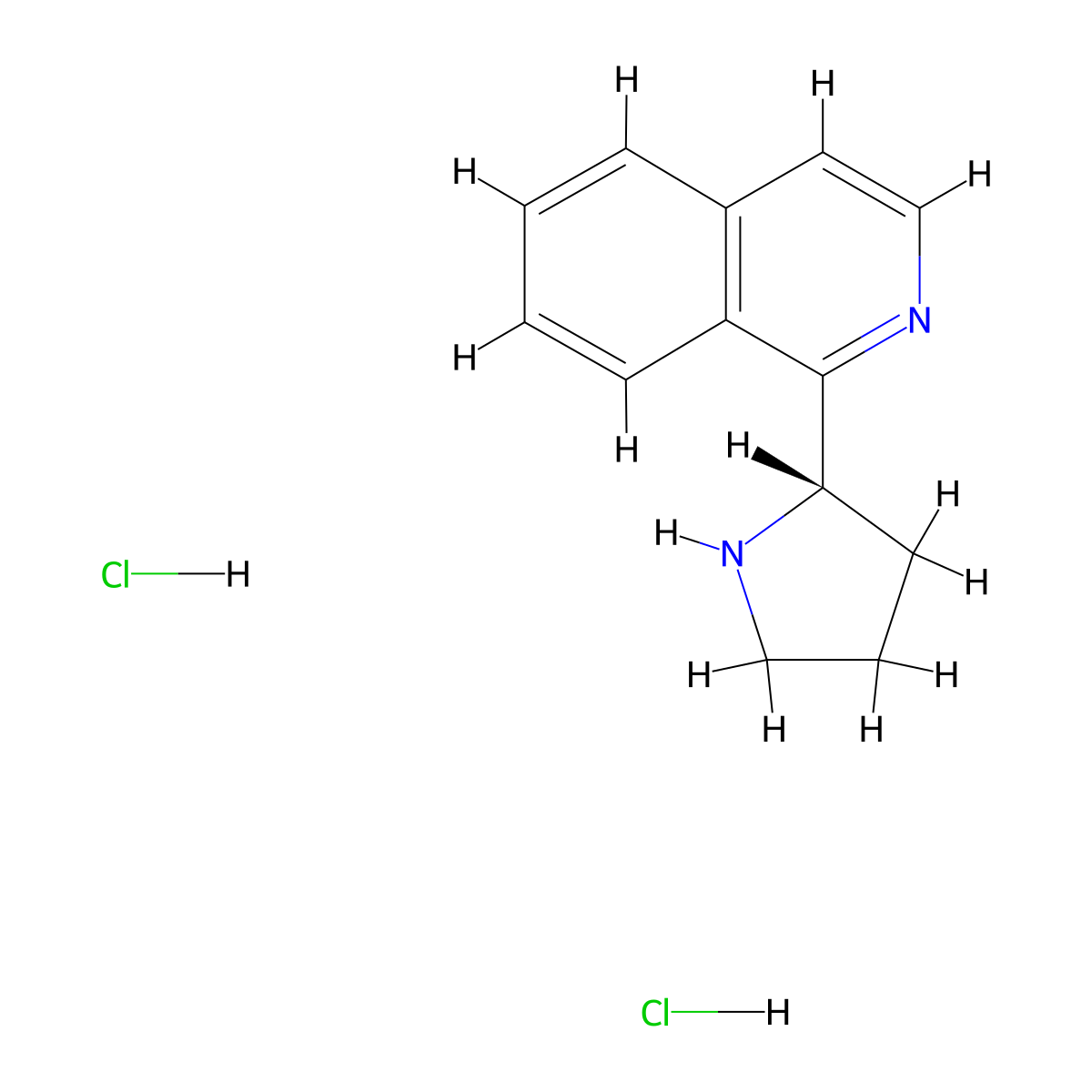 (S)-1-(Pyrrolidin-2-yl)isoquinoline dihydrochloride molecular structure, CAS 2307776-50-5