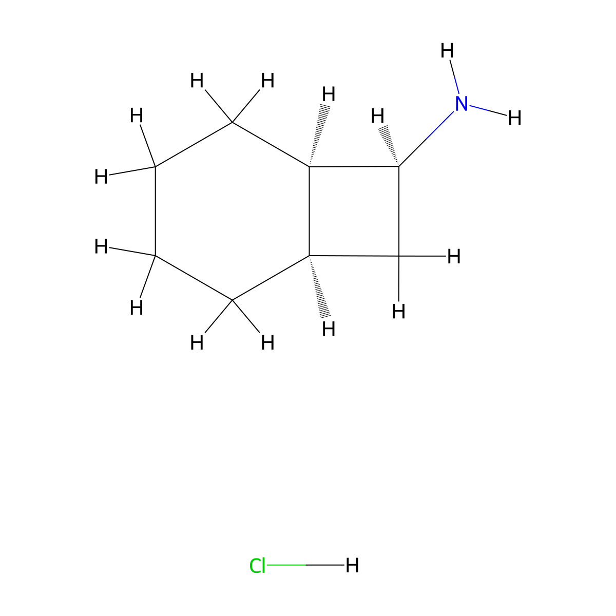 (1R,6R,7S)-bicyclo[4.2.0]octan-7-amine;hydrochloride molecular structure, CAS 2307776-89-0